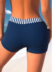 Mid Waisted Striped Navy Swim Shorts | thumb picture 