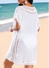 Weave Design Patchwork White Cover Up | thumb picture 