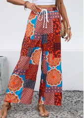 Multi Color Drawstring Tribal Print Drawastring Pants | thumb picture 