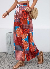 Multi Color Drawstring Tribal Print Drawastring Pants | thumb picture 