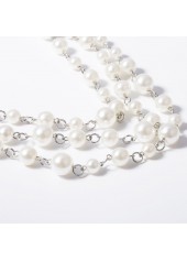 Silvery Color White Pearl Detail Belt | thumb picture 