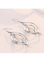 Silvery Color White Copper Detail Earrings | thumb picture 