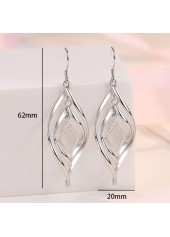 Silvery Color White Copper Detail Earrings | thumb picture 