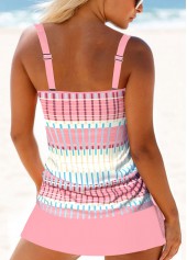 Circular Ring Mid Waisted Geometric Print Tankini Set | thumb picture 