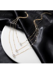 Golden Heart Star Alloy Layered Necklace | thumb picture 