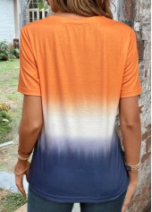 Orange Twist Ombre Short Sleeve T Shirt | thumb picture 