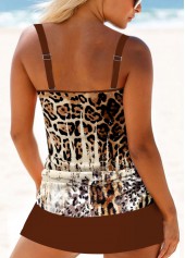 Circular Ring Mid Waisted Leopard Tankini Set | thumb picture 