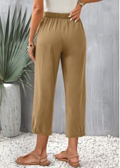 Light Coffee Pocket High Waisted Pants | thumb picture 
