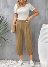 Light Coffee Pocket High Waisted Pants | thumb picture 