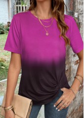 Purple Twist Ombre Short Sleeve T Shirt | thumb picture 