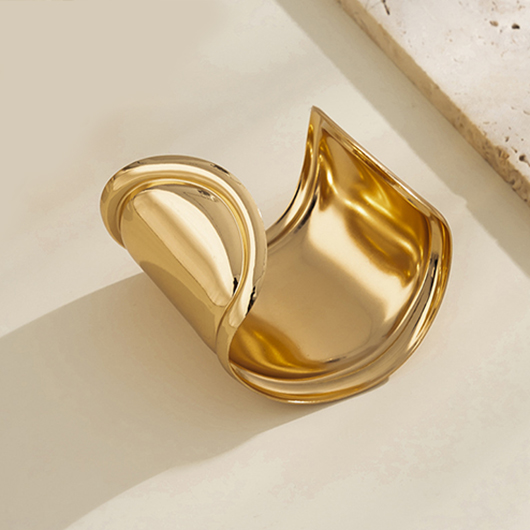 Gold Metal Detail Open Design Bangle