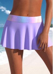 Mid Waisted Ombre Light Purple Pantskirt