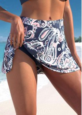 Lace Circular Ring Mid Waisted Paisley Print Tankini Set | thumb picture 