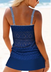 Lace Mid Waisted Navy Tankini Set | thumb picture 