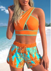 Criss Cross High Waisted Bikini Set