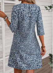 Navy Lightweight Ditsy Floral Print Dress | thumb picture 