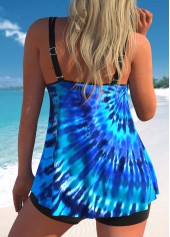 Tie Dye Print Blue Tankini Top-No Bottom | picture 2