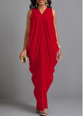 Red Split O Shape Sleeveless Maxi Dress | thumb picture 