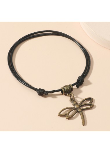 women clothes image of Black Dragonfly Design Retro Alloy Anklet