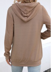 Light Coffee Pocket Long Sleeve Hoodie | thumb picture 