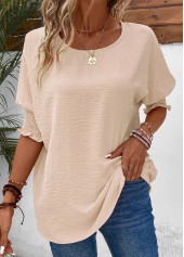 Raw White Smocked Half Sleeve T Shirt | thumb picture 