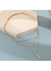 Gold Alloy Chain Design Layered Necklace | thumb picture 