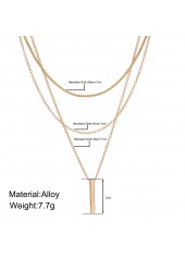 Gold Alloy Chain Design Layered Necklace | thumb picture 