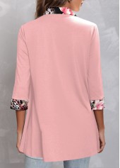 Light Pink Fake 2in1 Floral Print Blouse | thumb picture 