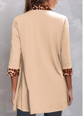 Light Camel Fake 2in1 Leopard Blouse | thumb picture 
