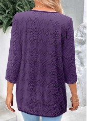 Dark Purple Fake 2in1 Paisley Print Blouse | thumb picture 