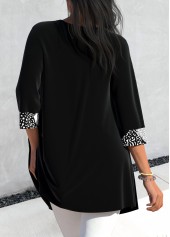 Black Two Piece Geometric Print Cardigan  and Tank Top | thumb picture 