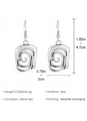 Silver Geometric Square Design Alloy Earrings | thumb picture 
