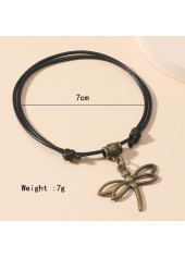 Black Dragonfly Design Retro Alloy Anklet | thumb picture 