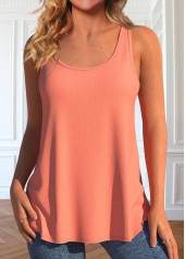 Brick Red Plus Size Cardigan and Tank Top | thumb picture 