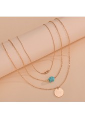 Gold Layered Design Beads Metal Detail Necklace | thumb picture 