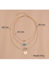 Gold Layered Design Beads Metal Detail Necklace | thumb picture 