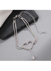 Alloy Detail Silver Heart Design Anklet | thumb picture 