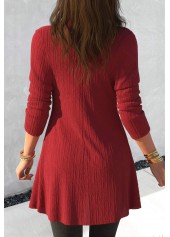 Wine Red Fake 2in1 Geometric Print T Shirt | thumb picture 