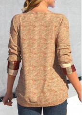 Multi Color Patchwork Geometric Print Long Sleeve Sweatshirt | thumb picture 