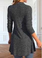 Dark Grey Geometric Print Fake Two Piece Twinset