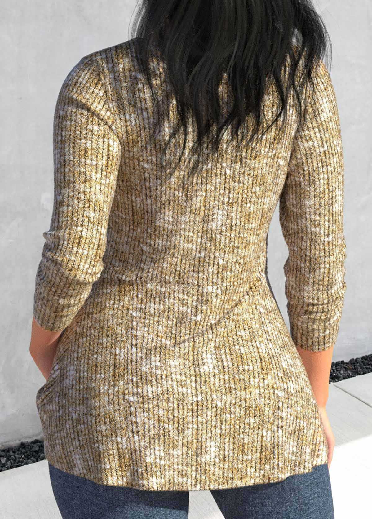 Light Camel Twist Long Sleeve T Shirt | picture 