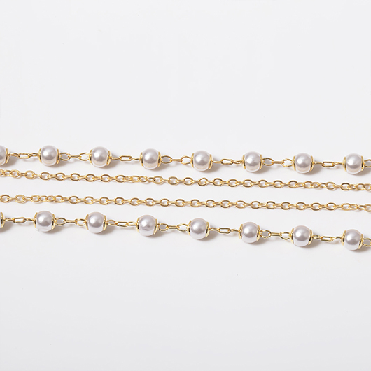 Gold Color Round Alloy Detail Necklace | picture 