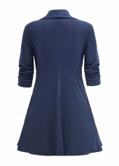 Navy Plus Size Geometric Print Fake Two Piece Twinset | thumb picture 