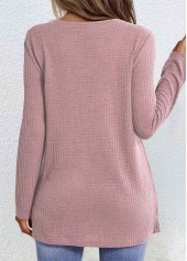 Dusty Purple Plaid Long Sleeve Fake Two Piece Twinset | thumb picture 