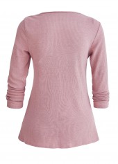 Dusty Purple Plaid Long Sleeve Fake Two Piece Twinset | thumb picture 