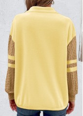 Light Yellow Zipper Long Sleeve Sweatshirt | thumb picture 