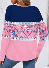 Multi Color Button Tribal Print T Shirt | thumb picture 