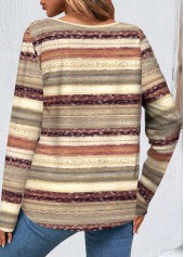 Multi Color Button Geometric Print T Shirt | thumb picture 