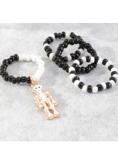 Halloween Black Seed Beads Rings Set | thumb picture 