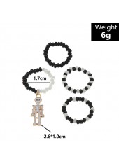 Halloween Black Seed Beads Rings Set | thumb picture 